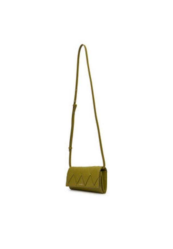 Calvin Klein Torebka Ck Woven Convertible Wallet Bag K60K612970 Zielony. Kolor: zielony. Materiał: skórzane