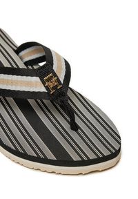 TOMMY HILFIGER - Tommy Hilfiger Japonki Im Th Print Beach Sandal FW0FW08370 Czarny. Kolor: czarny. Materiał: materiał. Wzór: nadruk #3