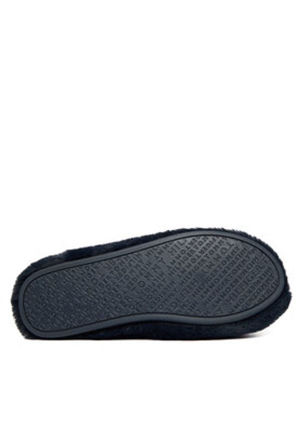 TOMMY HILFIGER - Tommy Hilfiger Kapcie Hilfiger Fur Slipper FW0FW08854 Granatowy. Kolor: niebieski. Materiał: materiał