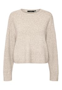 Vero Moda Sweter 10291696 Beżowy Regular Fit. Kolor: beżowy. Materiał: syntetyk #6