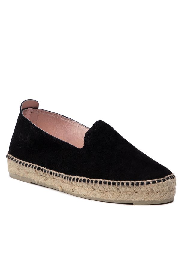 Manebi - Espadryle MANEBI - Slippers W K 1.0 N0 Black. Kolor: czarny. Materiał: zamsz, skóra