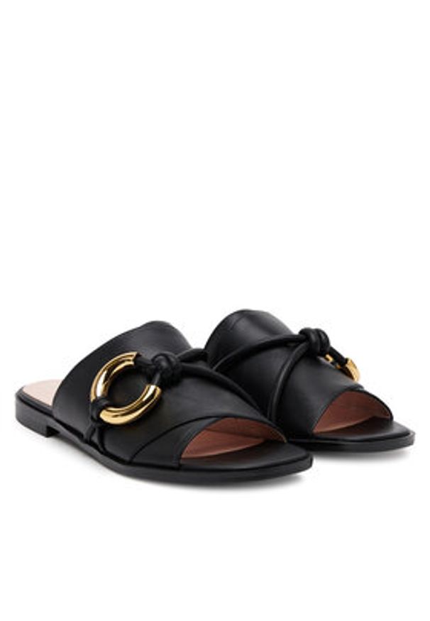 Coccinelle Klapki E4 SGH 17 01 01 Czarny. Kolor: czarny. Materiał: skóra