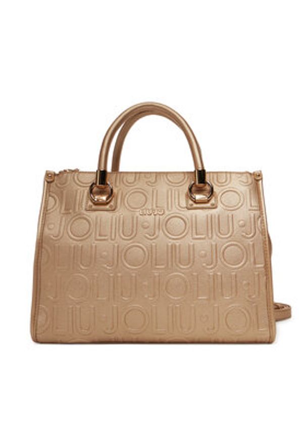 Liu Jo Torebka Ecs M Satchel AF5008 E0538 Złoty. Kolor: złoty. Materiał: skórzane