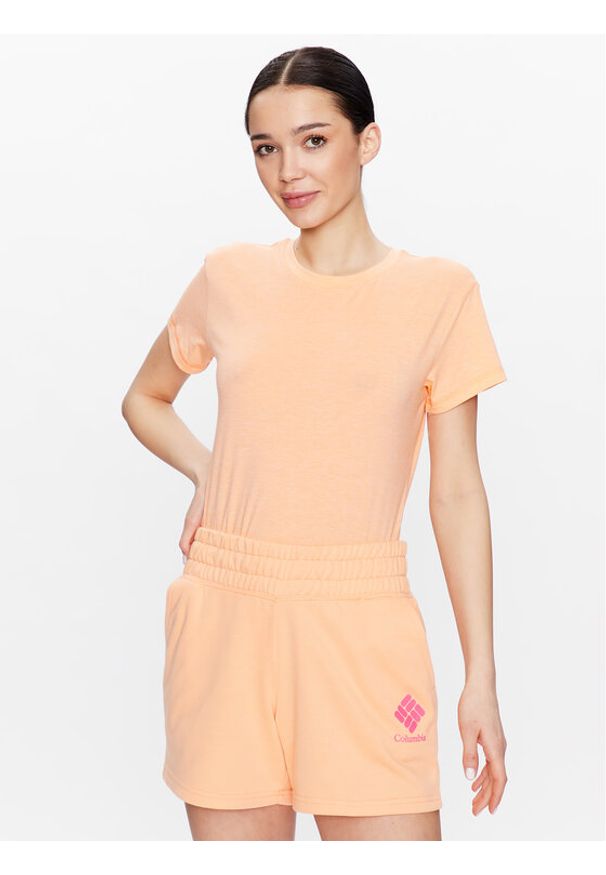 columbia - Columbia T-Shirt Sun Trek™ 1940543 Pomarańczowy Regular Fit. Kolor: pomarańczowy. Materiał: syntetyk