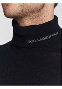 Karl Lagerfeld - KARL LAGERFELD Golf 655044 524306 Granatowy Regular Fit. Typ kołnierza: golf. Kolor: niebieski. Materiał: syntetyk