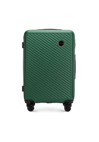 Wittchen - Zestaw walizek z ABS-u w ukośne paski ciemnozielony. Kolor: zielony. Materiał: poliester. Wzór: paski. Styl: elegancki #6