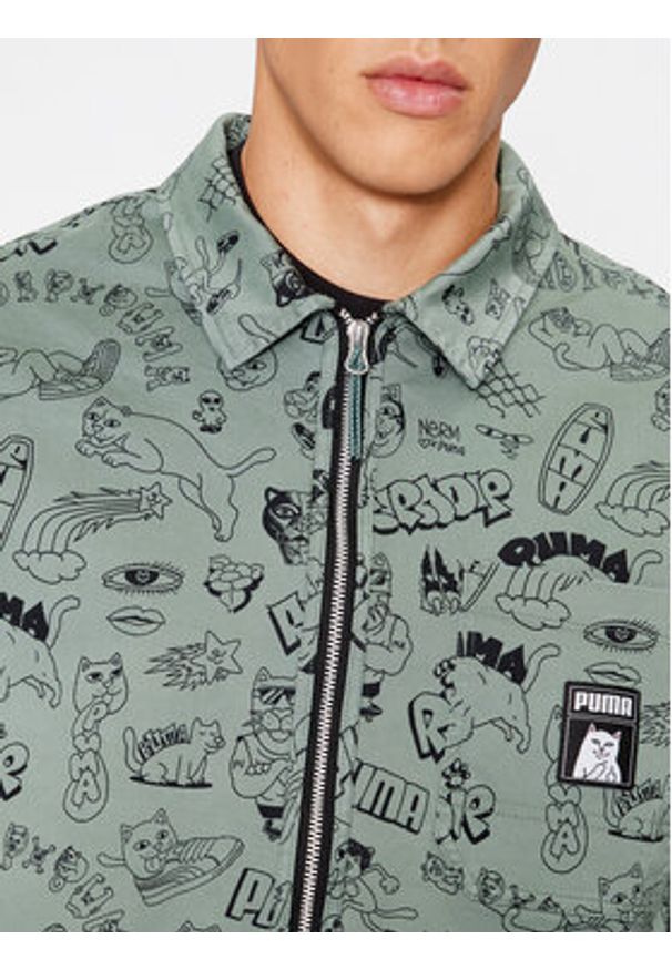 Puma Koszula RIPNDIP 622198 Zielony Relaxed Fit. Kolor: zielony. Materiał: bawełna