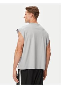Adidas - adidas Tank top Soft Lux KE5887 Szary Loose Fit. Kolor: szary. Materiał: bawełna #4