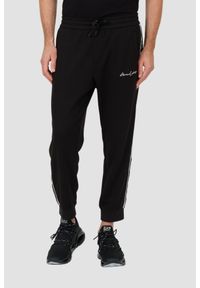 Armani Exchange - ARMANI EXCHANGE Czarne męskie spodnie dresowe, Rozmiar M. Kolor: czarny. Materiał: dresówka