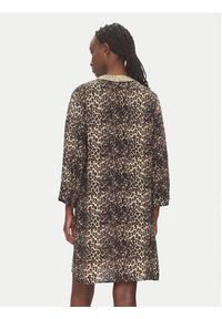LOLA CASADEMUNT Sukienka letnia LS2516036 Brązowy Relaxed Fit. Kolor: brązowy. Materiał: wiskoza. Sezon: lato #4