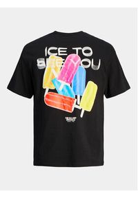 Jack & Jones - Jack&Jones T-Shirt Jorfrutti 12256926 Czarny Wide Fit. Kolor: czarny. Materiał: bawełna #10