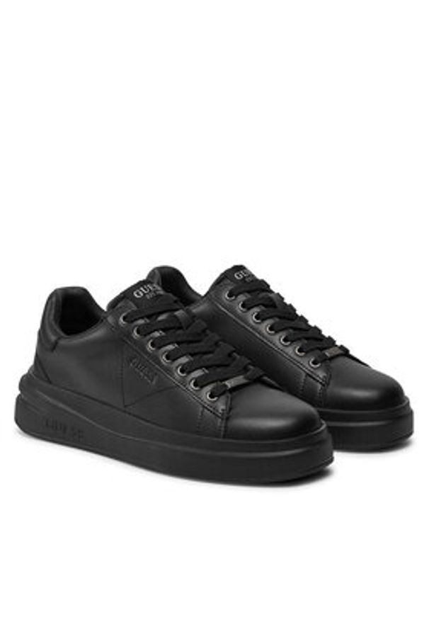 Guess Sneakersy Elbina FLFELB LEA12 Czarny. Kolor: czarny. Materiał: skóra