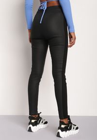 Renee - Czarne Spodnie Skinny Panousa. Stan: podwyższony. Kolor: czarny. Materiał: materiał. Styl: sportowy #3