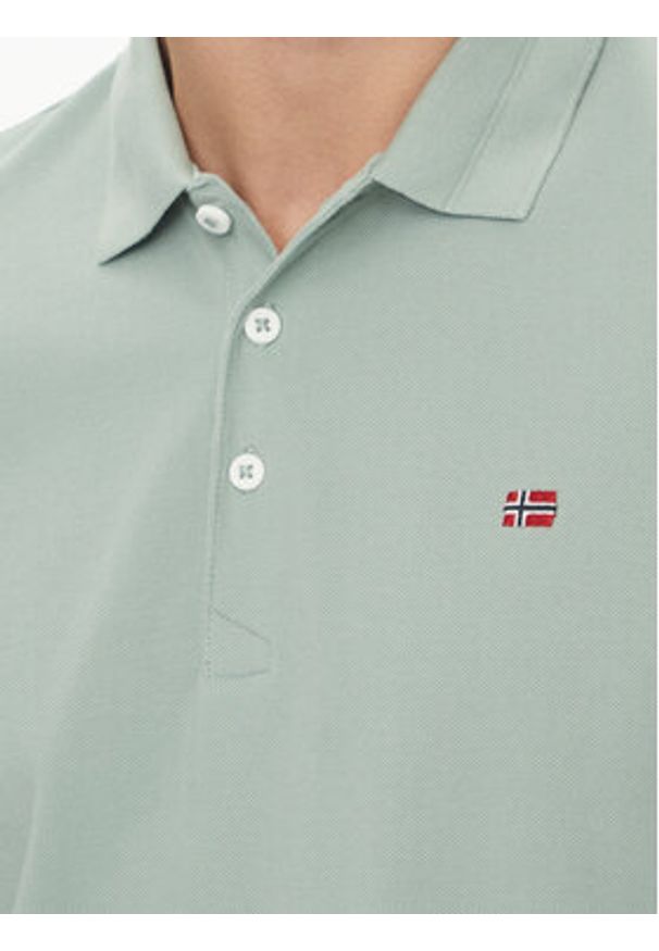Napapijri Polo Ealis NP0A4H8B Zielony Regular Fit. Typ kołnierza: polo. Kolor: zielony. Materiał: bawełna