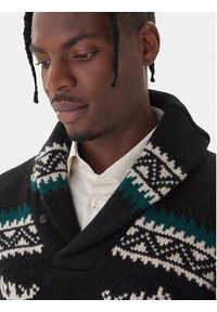 Polo Ralph Lauren Sweter 710982255001 Czarny Regular Fit. Typ kołnierza: polo. Kolor: czarny. Materiał: wełna #5