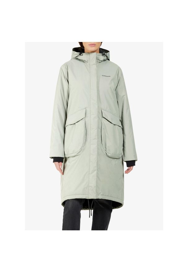 Płaszcz damski Didriksons Fara Parka. Kolor: zielony. Sezon: zima