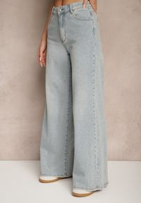 Renee - Jasnoniebieskie Jeansy Wide Leg High Waist Sesionis. Okazja: na co dzień. Stan: podwyższony. Kolor: niebieski. Styl: casual, elegancki #5