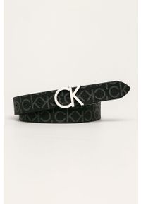 Calvin Klein - Pasek skórzany. Kolor: czarny. Materiał: skóra #1