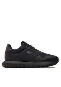 Emporio Armani Sneakersy X4X630 XN877 K001 Czarny. Kolor: czarny. Materiał: skóra