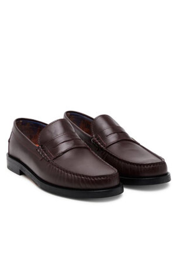 Naked Wolfe Mokasyny Riviera Bordowy. Kolor: czerwony. Materiał: skóra