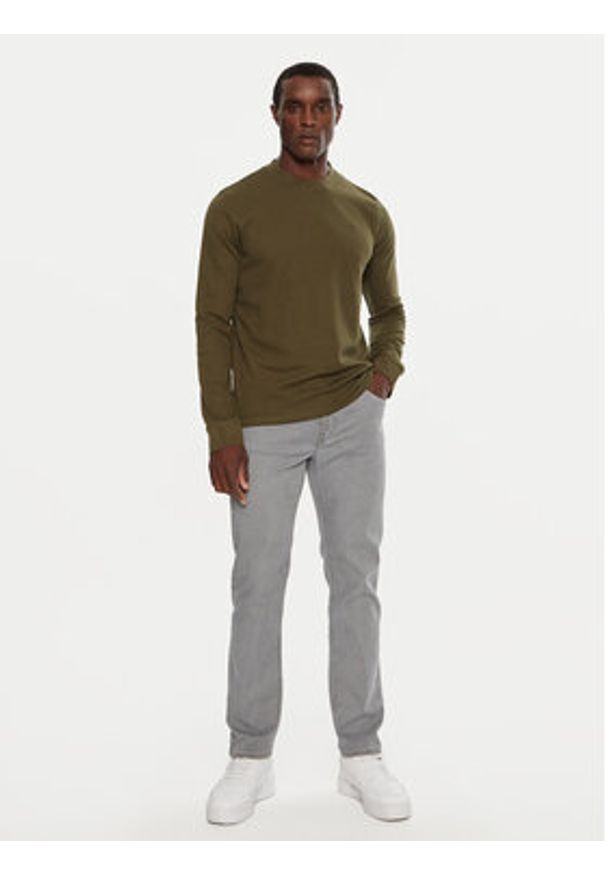 INDICODE Longsleeve Valento 45-660 Zielony Regular Fit. Kolor: zielony. Materiał: bawełna, syntetyk. Długość rękawa: długi rękaw