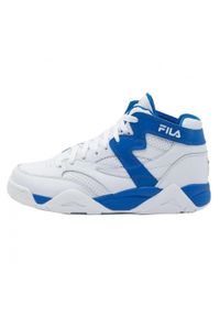 Buty do koszykówki męskie Fila M-Squad białe. Kolor: biały. Materiał: tkanina, materiał, skóra, syntetyk. Sport: koszykówka