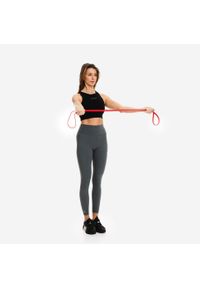 Dopasowany crop top damski PICSIL. Kolor: czarny. Długość rękawa: bez rękawów. Sport: fitness