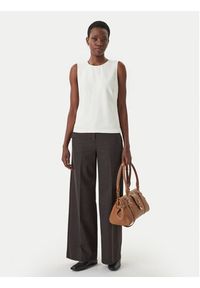 Calvin Klein Top LV044F108G Écru Regular Fit. Kolor: kremowy. Materiał: wiskoza #3