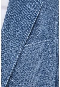 Emporio Armani marynarka męska kolor niebieski. Okazja: na co dzień. Kolor: niebieski. Styl: casual, klasyczny #3