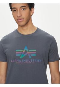 Alpha Industries T-Shirt Basic 100501 Szary Regular Fit. Kolor: szary. Materiał: bawełna #4