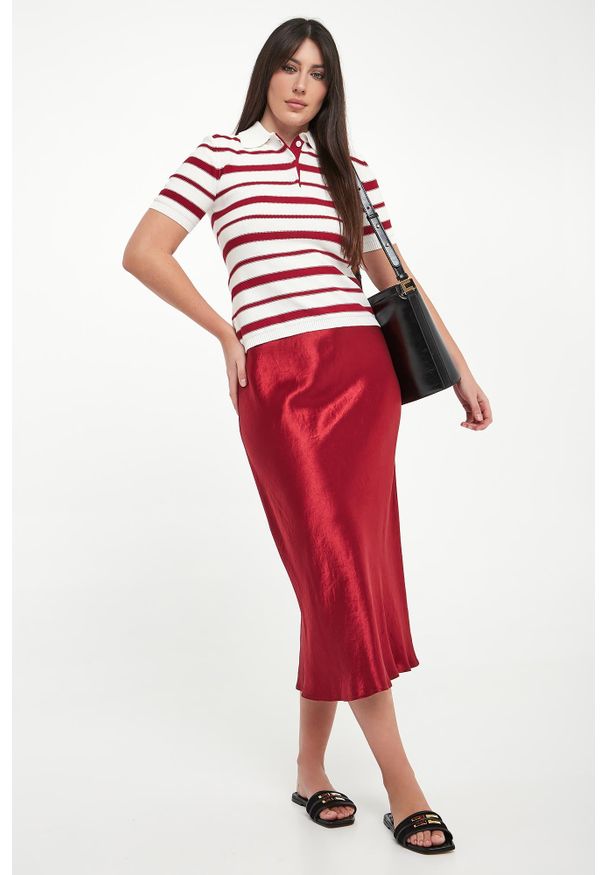 Spódnica midi satynowa Alessio MM. Materiał: satyna