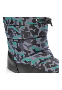 Big-Star - Szare Śniegowce Big Star Ocieplane Buty Dziecięce. Kolor: szary. Materiał: futro, skóra ekologiczna, materiał, syntetyk. Szerokość cholewki: normalna. Wzór: kolorowy. Sezon: zima #5