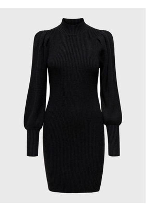only - ONLY Sukienka dzianinowa Katia 15232502 Czarny Comfort Fit. Kolor: czarny. Materiał: wiskoza