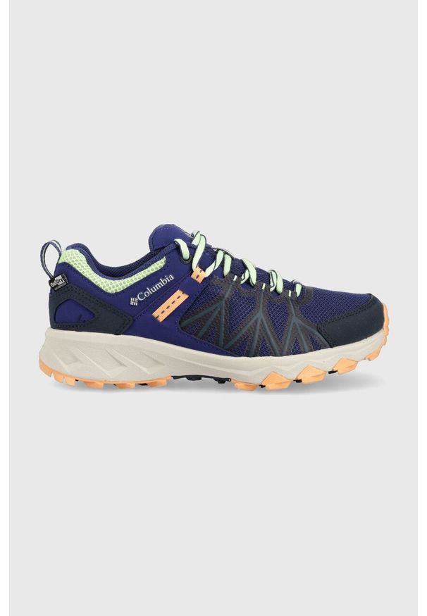 columbia - Columbia buty Peakfreak II Outdry damskie kolor granatowy 2005131-471. Kolor: niebieski. Materiał: syntetyk, materiał. Szerokość cholewki: normalna. Sezon: zima