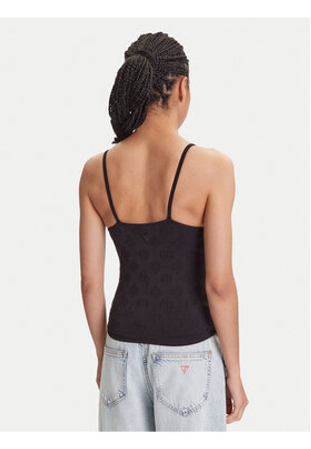 Guess Top V5YP05 Z3OA0 Czarny Slim Fit. Kolor: czarny. Materiał: syntetyk