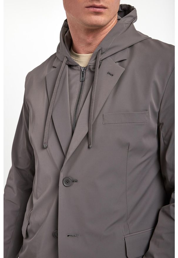 Armani Exchange - Marynarka męska z kapturem ARMANI EXCHANGE. Typ kołnierza: kaptur