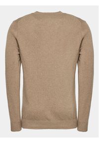 Sisley Sweter 102HS1B17 Beżowy Slim Fit. Kolor: beżowy. Materiał: syntetyk