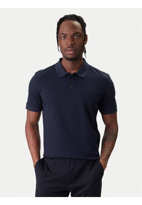 JOOP! Polo Roni 10100056 30100501 Granatowy Regular Fit. Typ kołnierza: polo. Kolor: niebieski. Materiał: bawełna