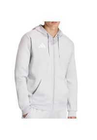 Adidas - Bluza męska adidas Entrada26 Full Zip KF5947 - biała. Typ kołnierza: kaptur. Kolor: biały. Materiał: poliester, polar, bawełna. Wzór: aplikacja. Styl: klasyczny #1