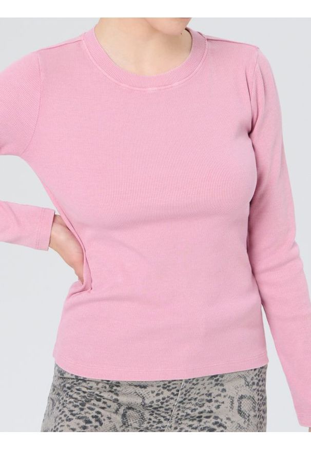 Sinsay - Prążkowana bluzka - szary. Kolor: szary. Materiał: prążkowany