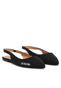 Love Moschino - LOVE MOSCHINO Baleriny JA11021G1NIM000036 Czarny. Kolor: czarny. Materiał: materiał #4