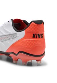 Puma - Buty piłkarskie unisex KING PRO FG/AG PUMA White Silver Glowing Red Metallic. Kolor: czerwony, szary, biały, wielokolorowy. Sport: piłka nożna