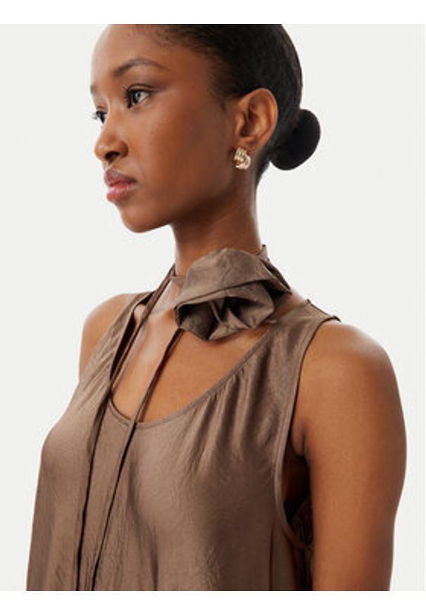 Marella Sukienka letnia Alcool 2613221015 Beżowy Regular Fit. Kolor: beżowy. Materiał: satyna. Sezon: lato