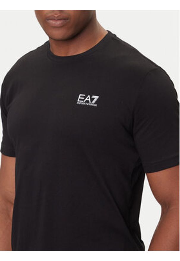 EA7 Emporio Armani T-Shirt 7M000567 AF10375 MC001 Czarny Regular Fit. Kolor: czarny. Materiał: bawełna