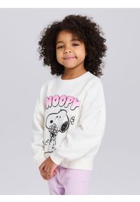 Sinsay - Bluza crewneck z nadrukiem Peaunts - kremowy. Kolor: kremowy. Wzór: nadruk #1