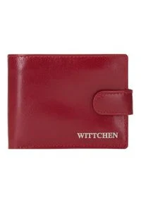 Wittchen - Damski portfel ze skóry na zatrzask. Kolor: czerwony. Materiał: skóra #1