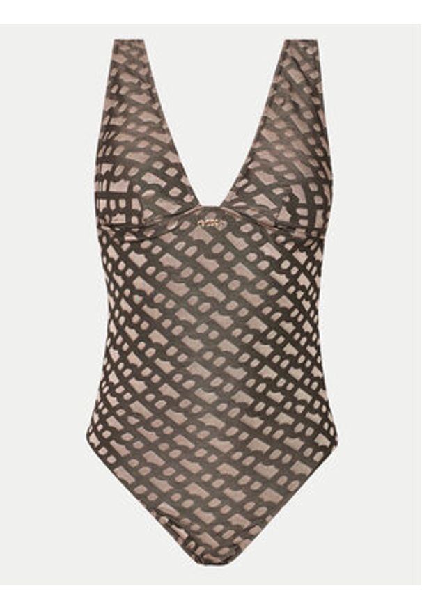 BOSS - Boss Strój kąpielowy Beatrix 50515543 Brązowy. Kolor: brązowy. Materiał: syntetyk