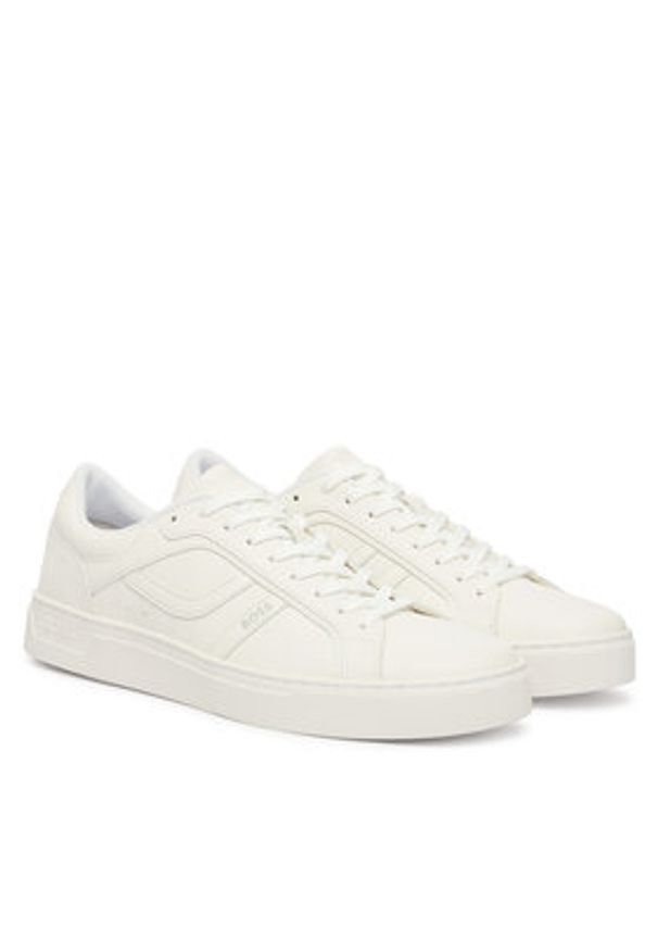 BOSS Sneakersy Rhys 50562636 Biały. Kolor: biały. Materiał: skóra