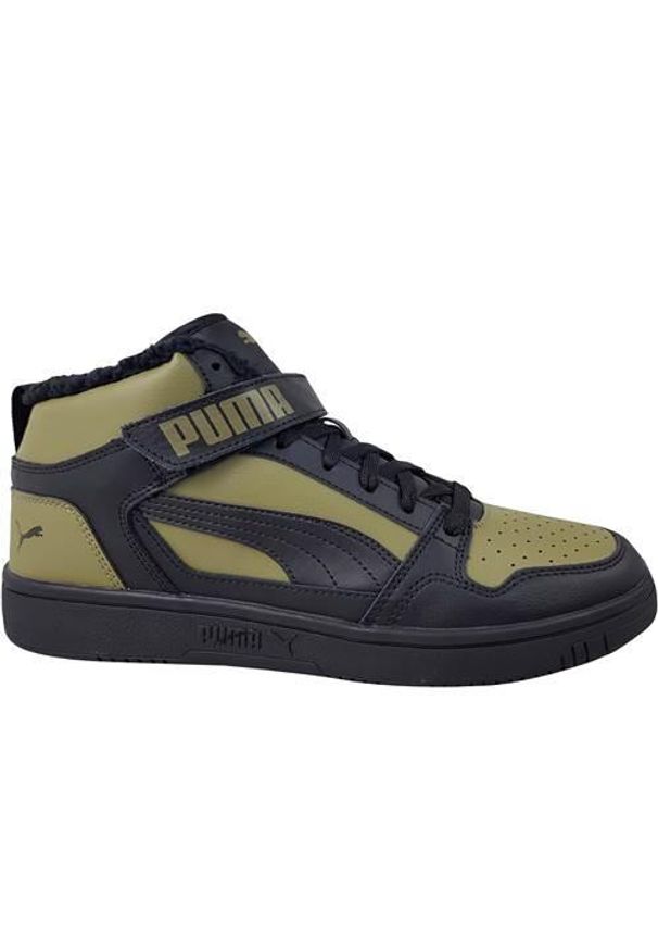 Buty do chodzenia męskie Puma Rebound Mid. Zapięcie: sznurówki. Kolor: wielokolorowy, czarny, zielony. Materiał: guma, materiał, syntetyk. Szerokość cholewki: normalna. Sport: turystyka piesza