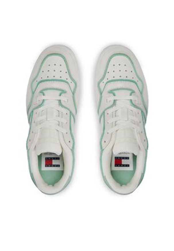 Tommy Jeans Sneakersy Tjw Retro Basket Foam Edge EN0EN02420 Écru. Materiał: skóra